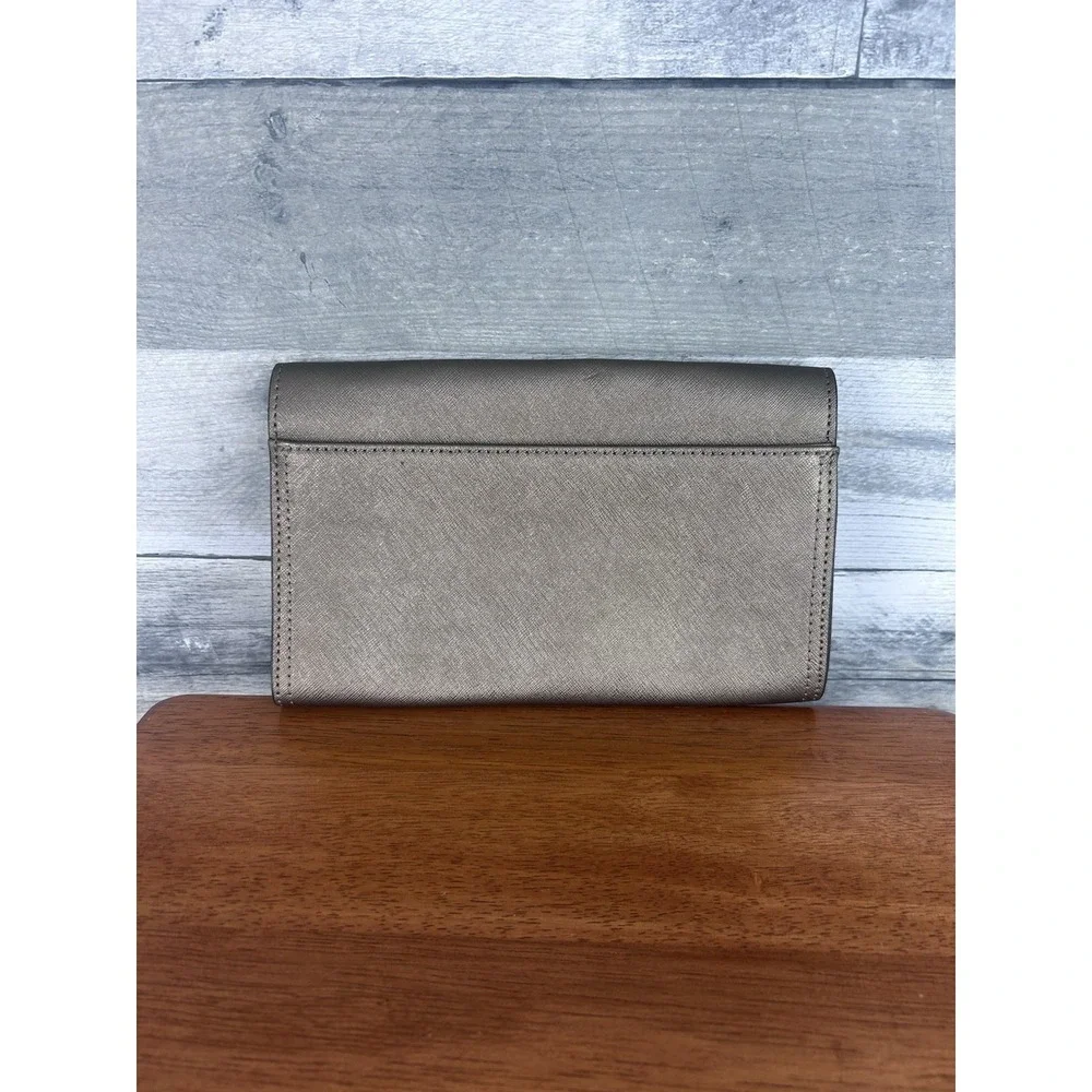 Calvin Klein Trifold Snap Metallic Gold Clutch